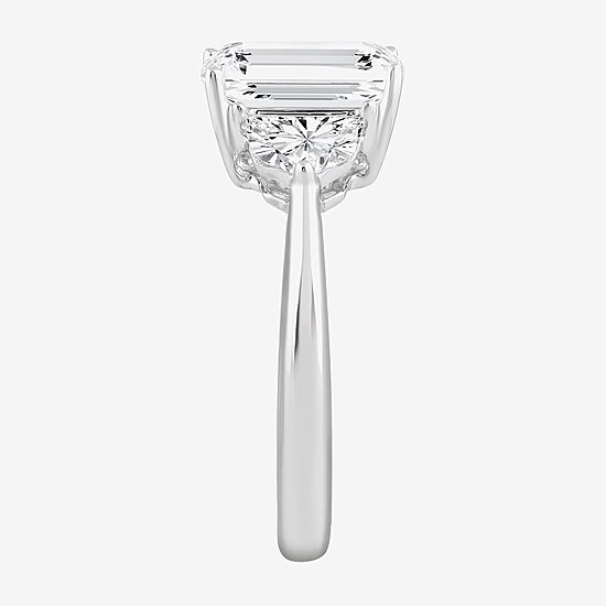 Love Lives Forever (F / Si2) Womens 3 7/8 Ct. T.W. Lab Grown White Diamond 14K Gold 3-Stone Engagement Ring