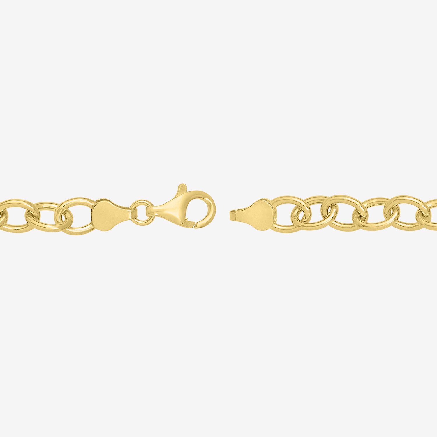 Charmed by Diamond Addiction Womens 14K Gold Over Silver 7.5 Inch Link Chain Bracelet