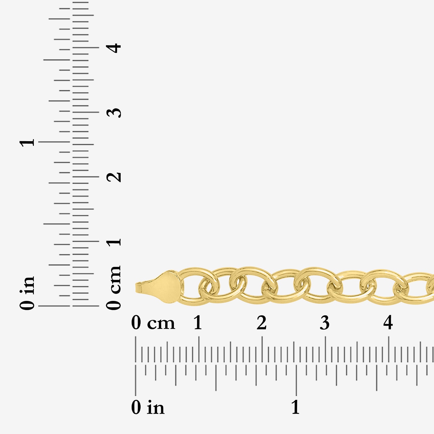 Charmed by Diamond Addiction Womens 14K Gold Over Silver 7.5 Inch Link Chain Bracelet