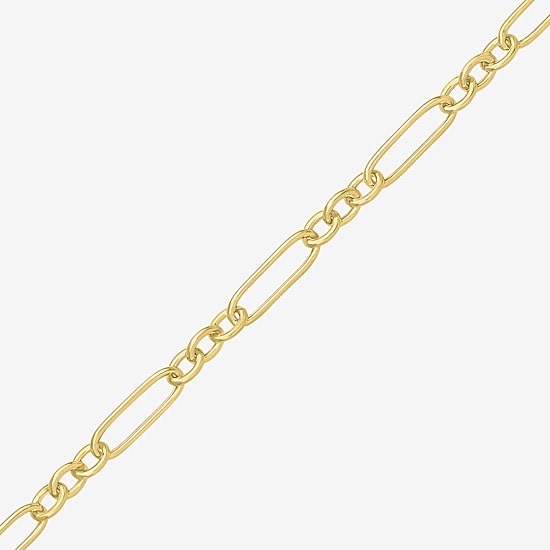 Charmed by Diamond Addiction Womens 14K Gold Over Silver 7.5 Inch Link Chain Bracelet