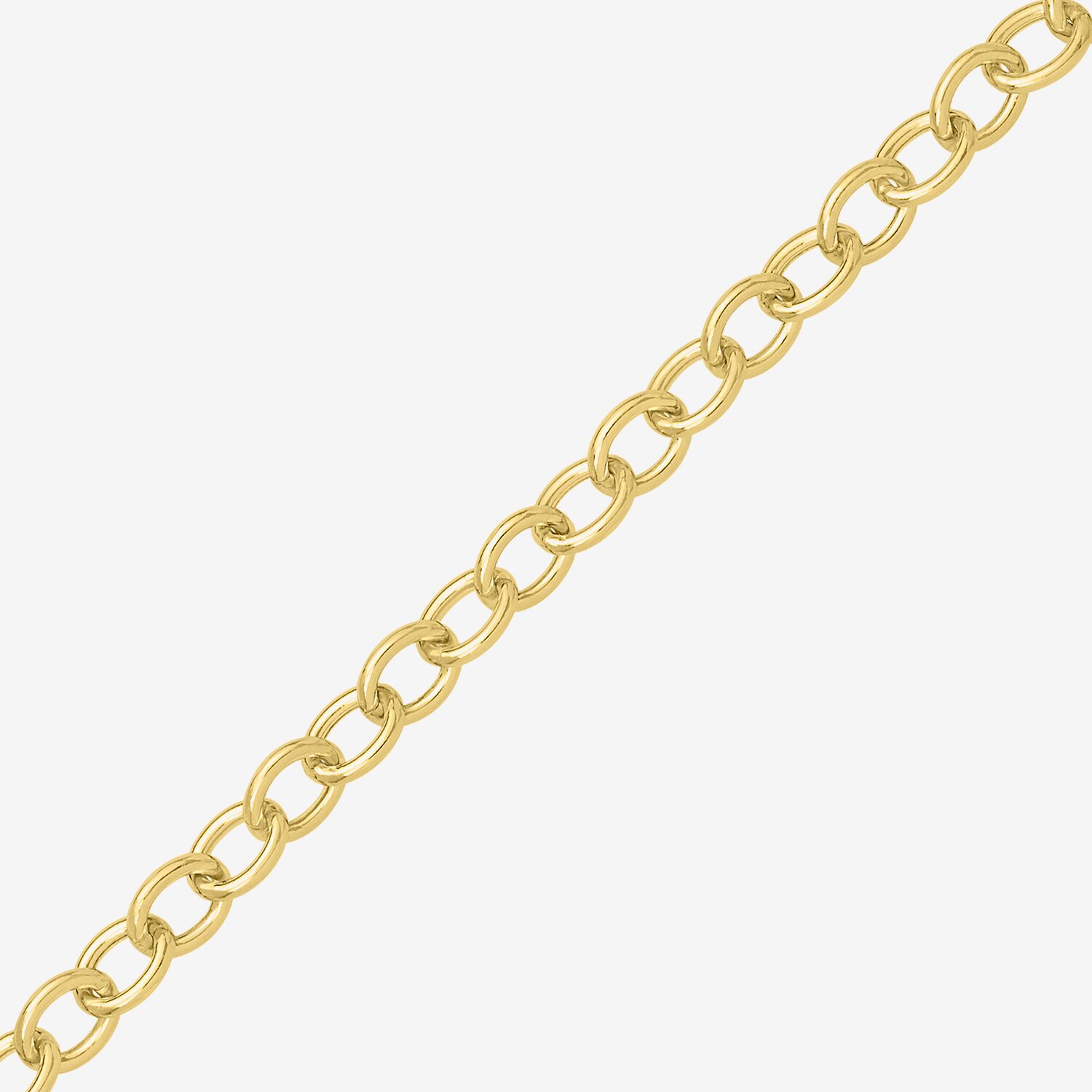 Charmed by Diamond Addiction Womens 14K Gold Over Silver 7.5 Inch Link Chain Bracelet