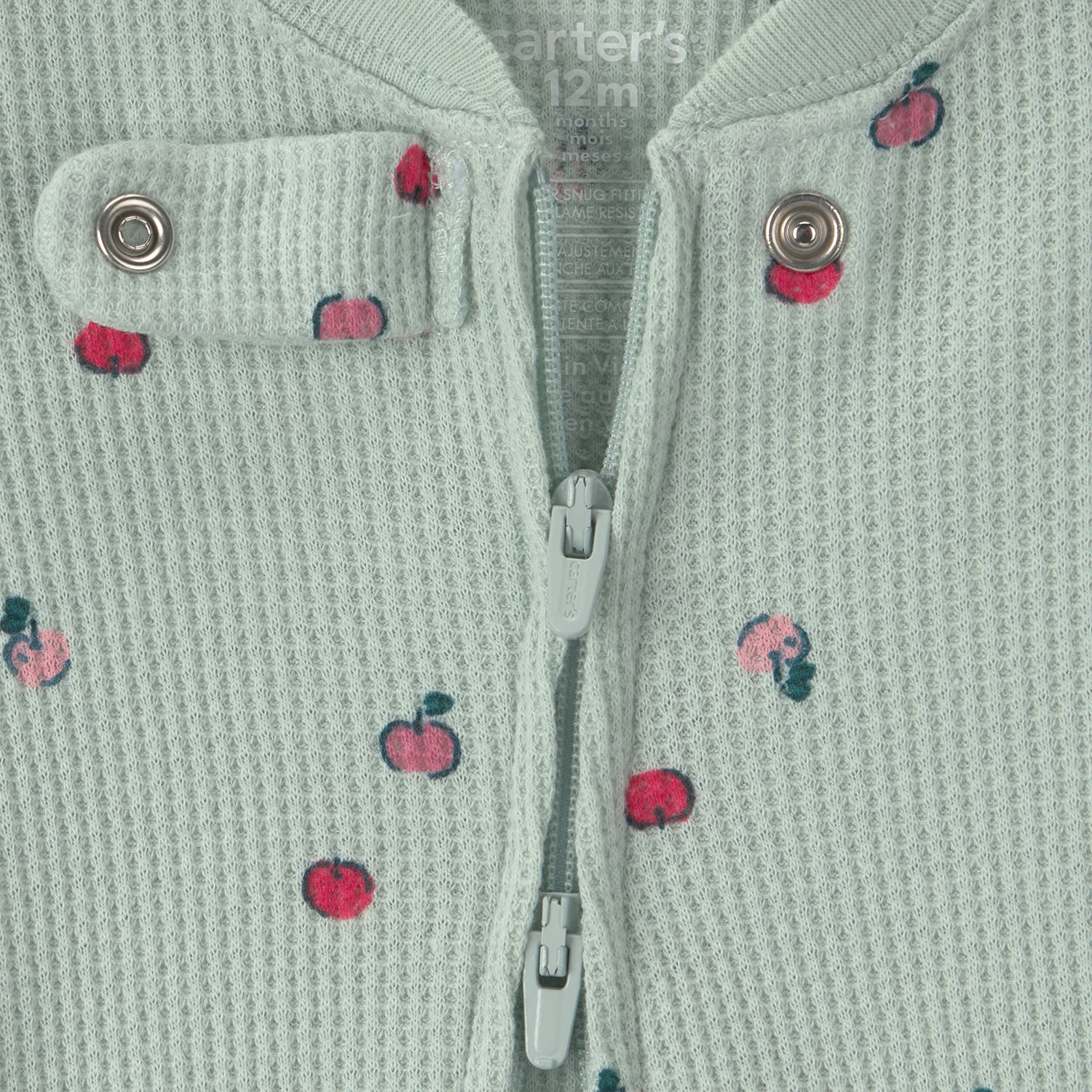 Carter's Baby Girls Footed Crew Neck Long Sleeve One Piece Pajama