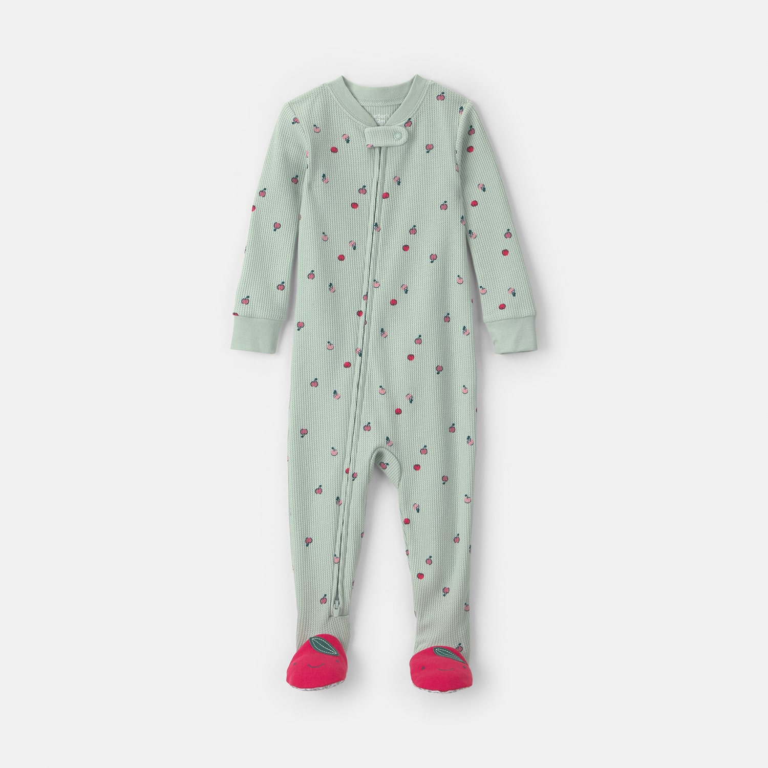 Carter's Baby Girls Footed Crew Neck Long Sleeve One Piece Pajama
