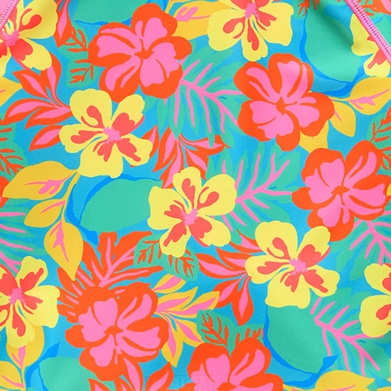 Thereabouts Little & Big Kid Girls UV Protection Floral 2-pc. Rash Guard Set