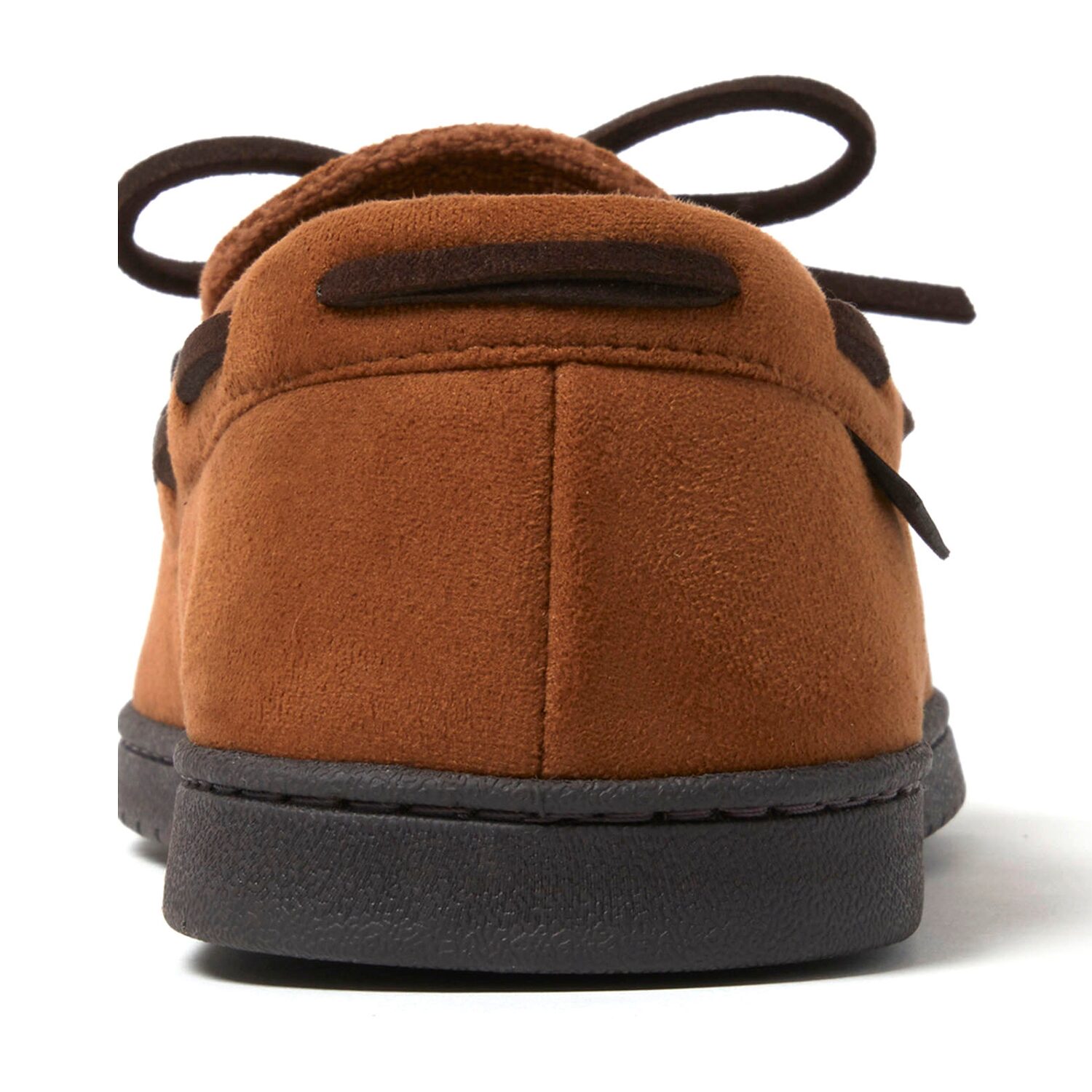 Dearfoams Toby Mfs Moc W Whipstitch & Tie Mens Moccasin Slippers