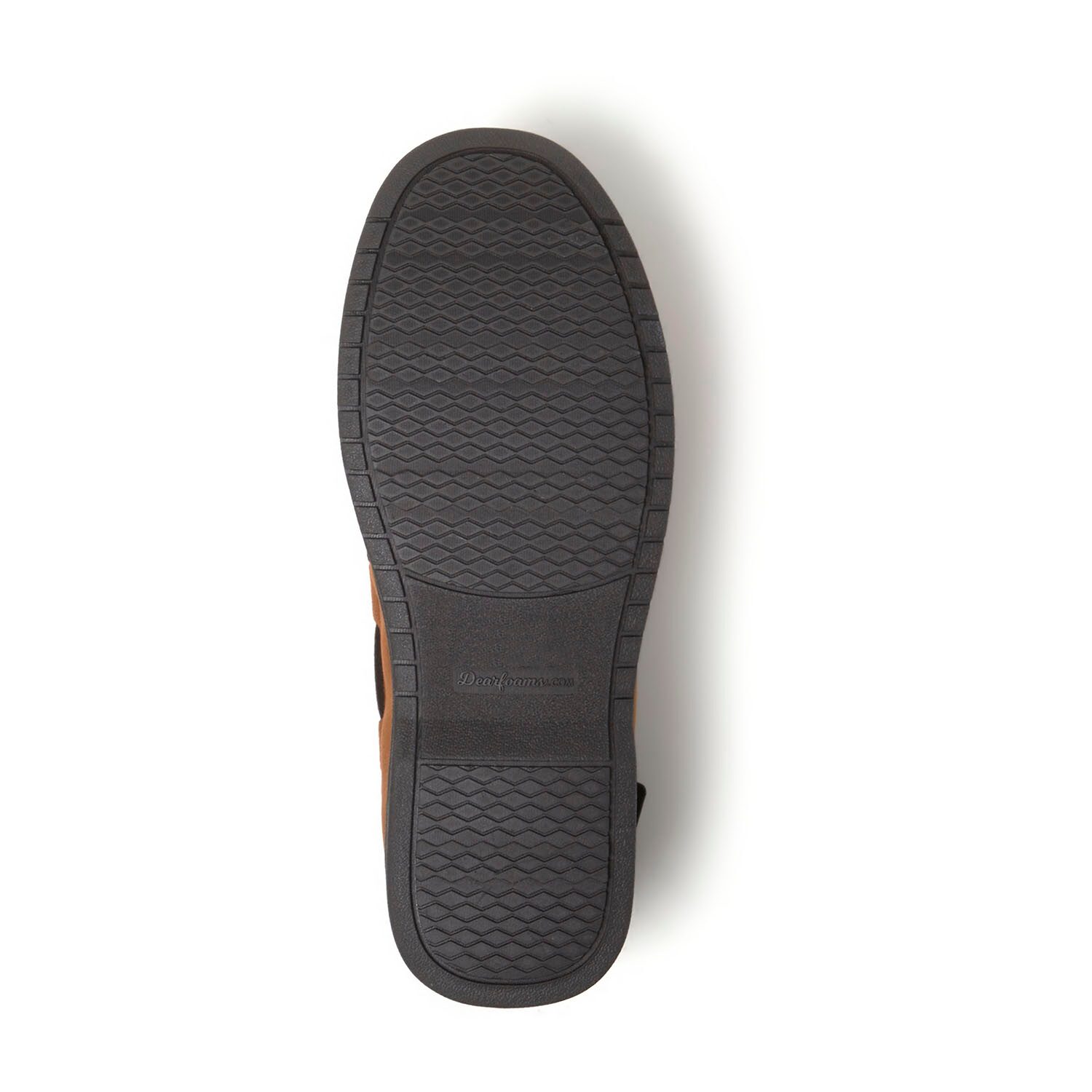 Dearfoams Toby Mfs Moc W Whipstitch & Tie Mens Moccasin Slippers