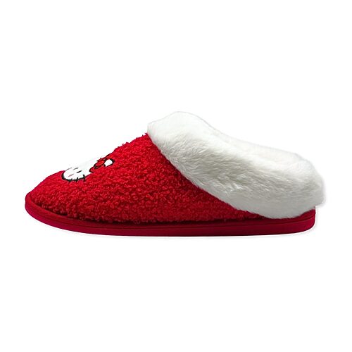 Licensed Properties Hello Kitty Holiday Fur Clog Womens Hello Kitty Clog Slippers In Red