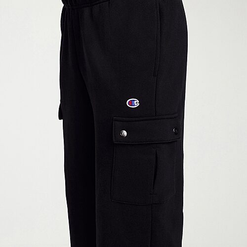 Champion Sweatpants Mens Straight Mid Rise Regular Fit Active Cargo Pant, Large, Black