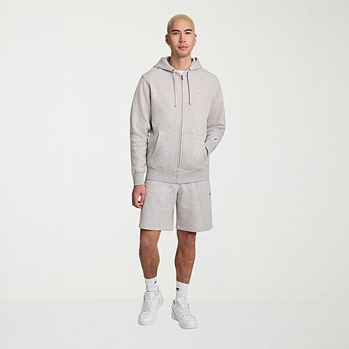 Champion Sweatshirt Mens Long Sleeve Zipper Active Hoodie, Medium, Gray