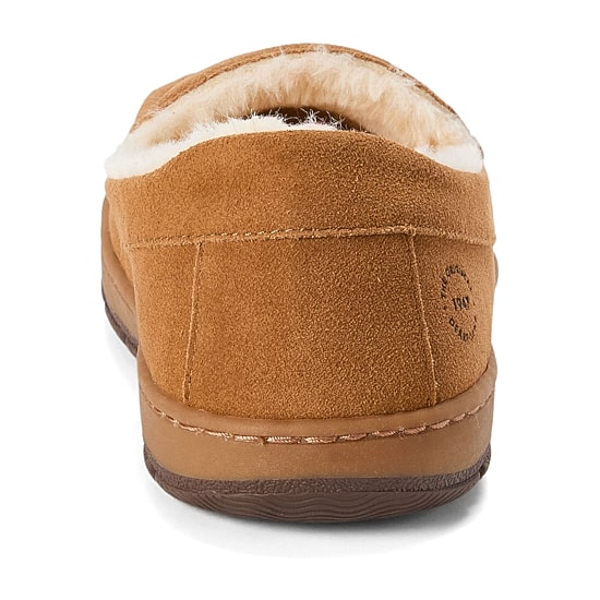 Dearfoams Fitzgerald Genuine Suede Moccasin Mens Moccasin Slippers