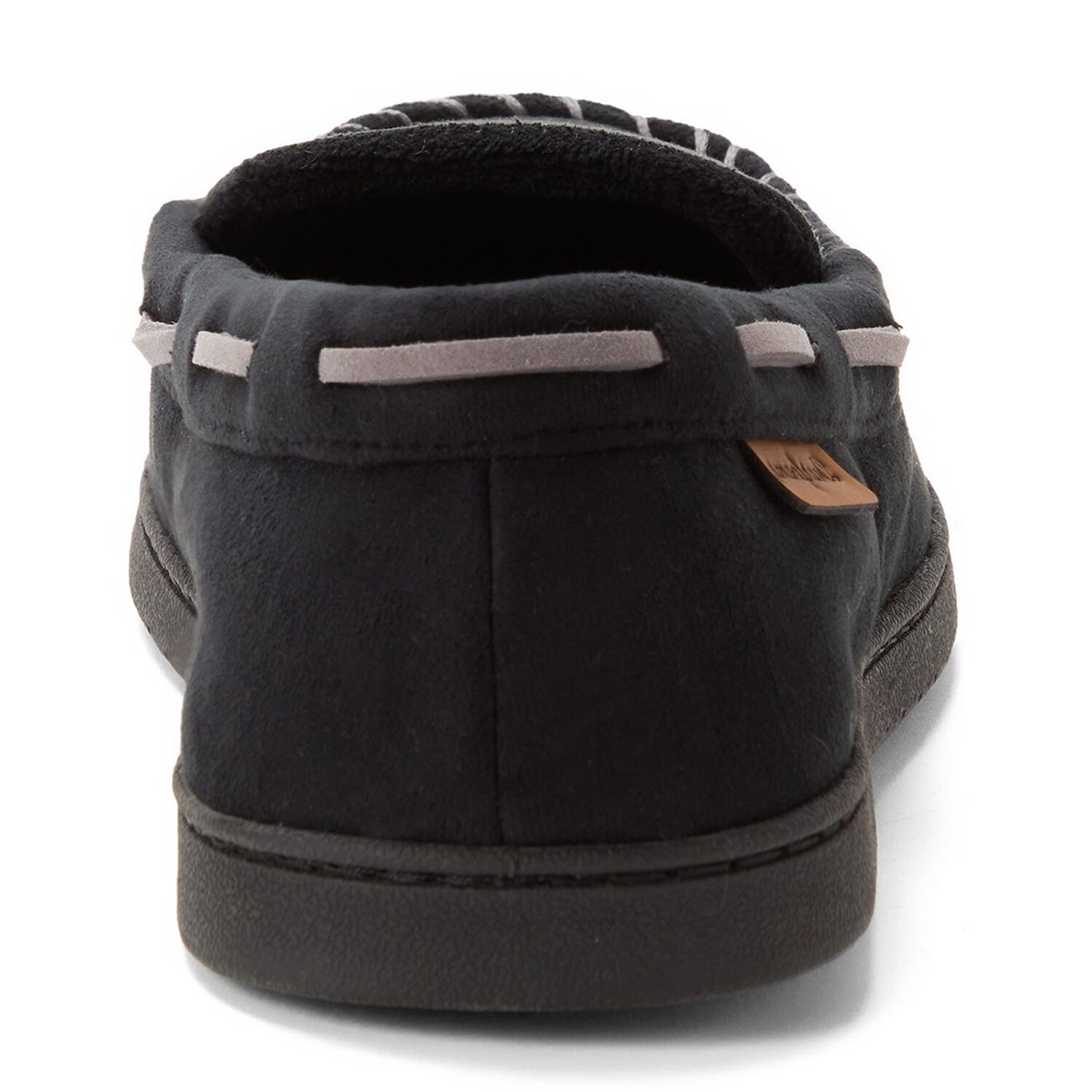 Dearfoams Keaton Perforated Microfiber Suede Moc W Whipstitch Mens Moccasin Slippers