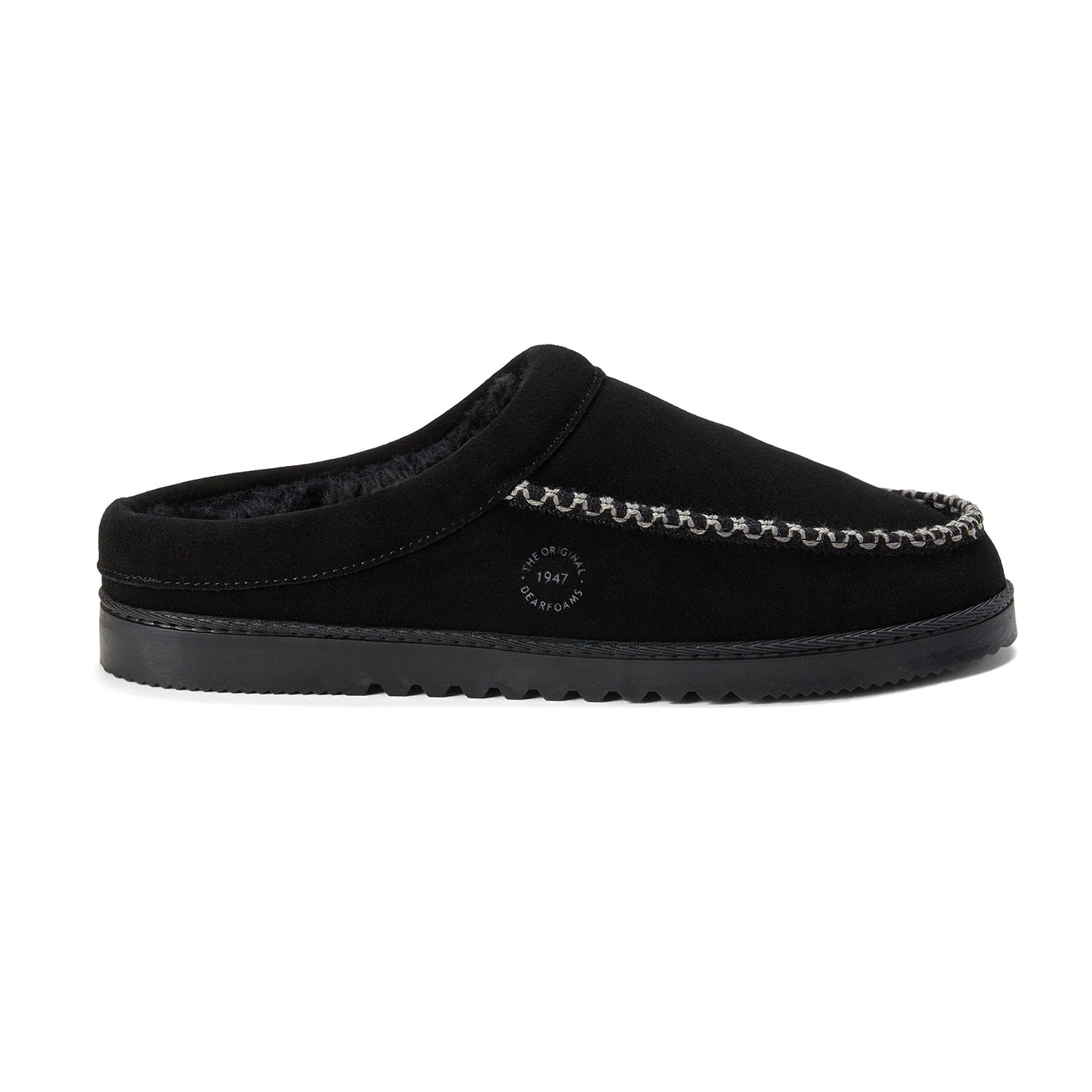 Dearfoams Beckett Genuine Suede Mens Clog Slippers