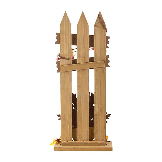 Glitzhome 28" Wooden Fence Turkey Thanksgiving Porch Sign