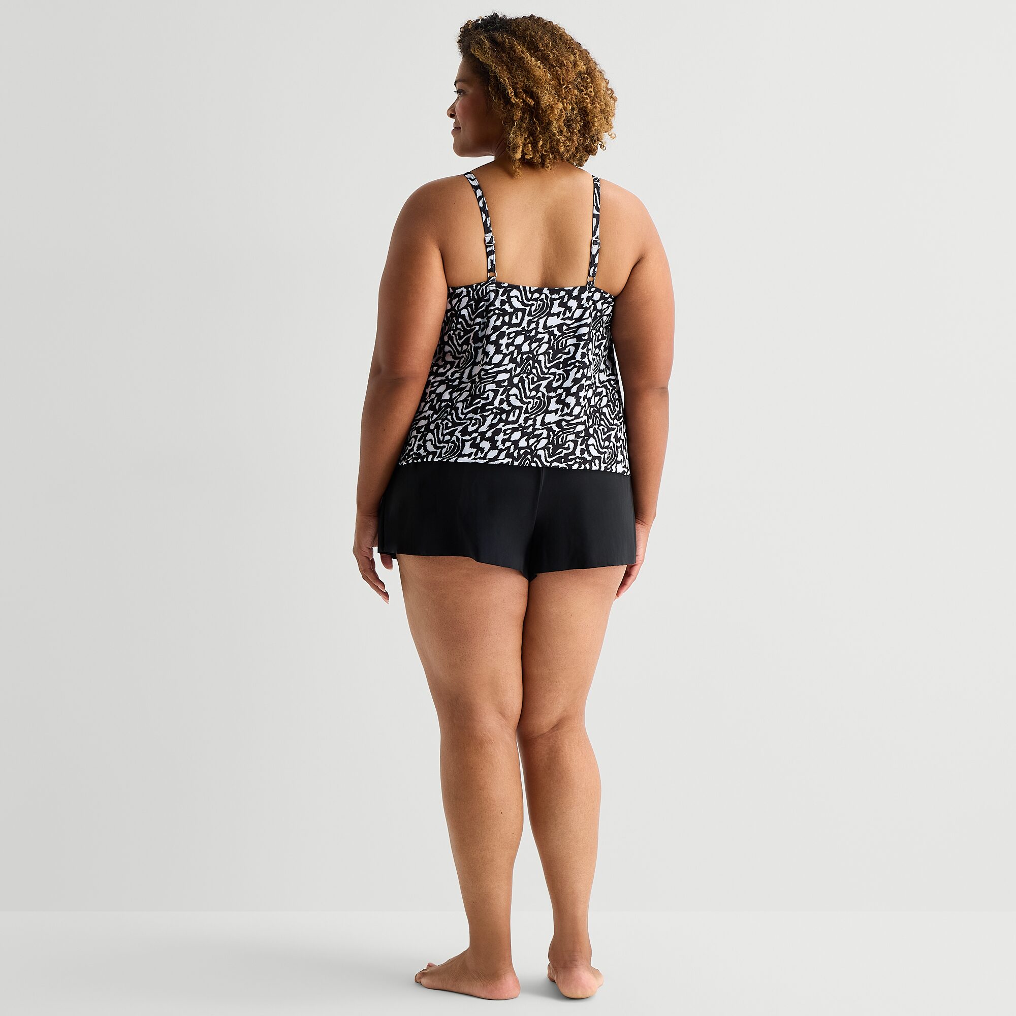 Trimshaper Womens Plus Swim Romper