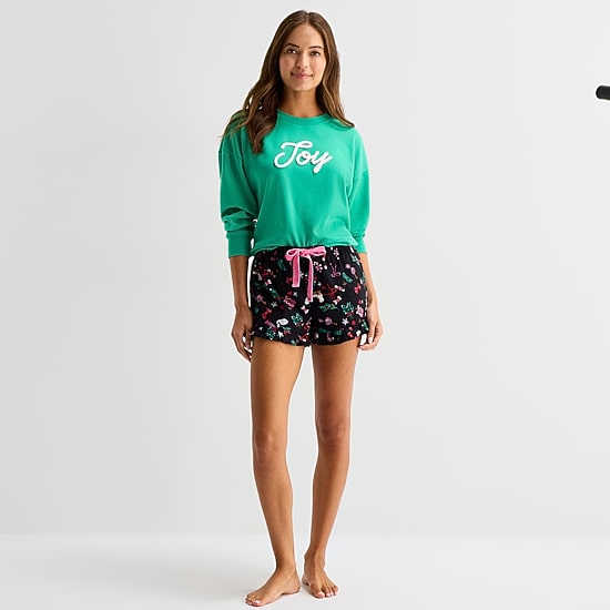 Sleep Chic Womens Flannel Pajama Shorts