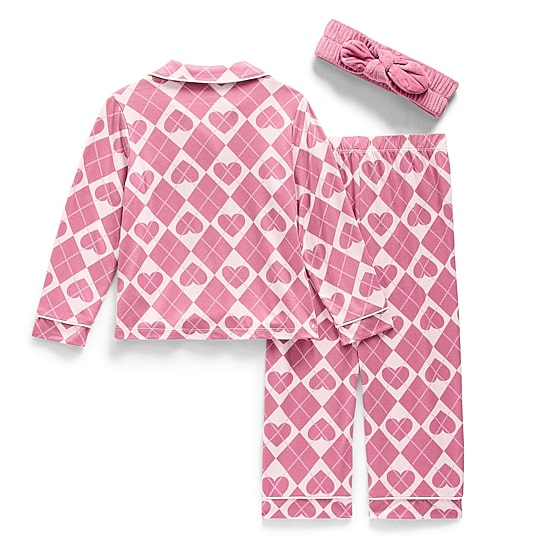 Jaclyn Na Girls Long Sleeve 3-pc. Pajama Set