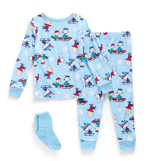 Toddler Unisex Grinch Crew Neck Long Sleeve 3-pc. Pajama Set