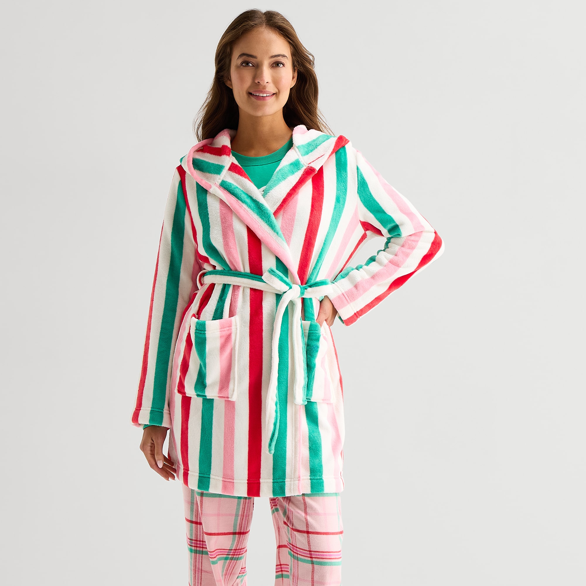 Sleep Chic Womens Mid Length Long Sleeve Robe