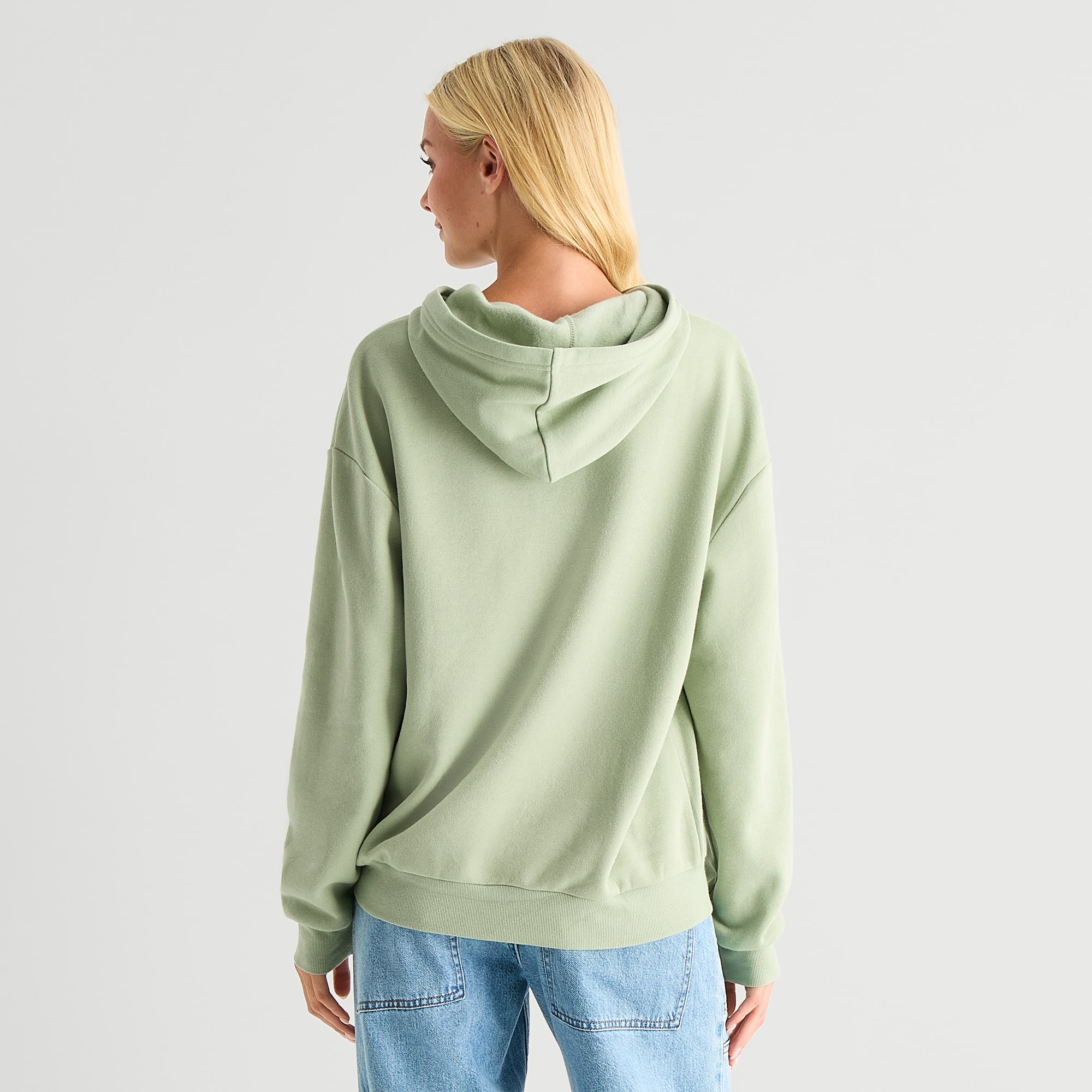 Womens Juniors Long Sleeve Peanuts Fleece Hoodie