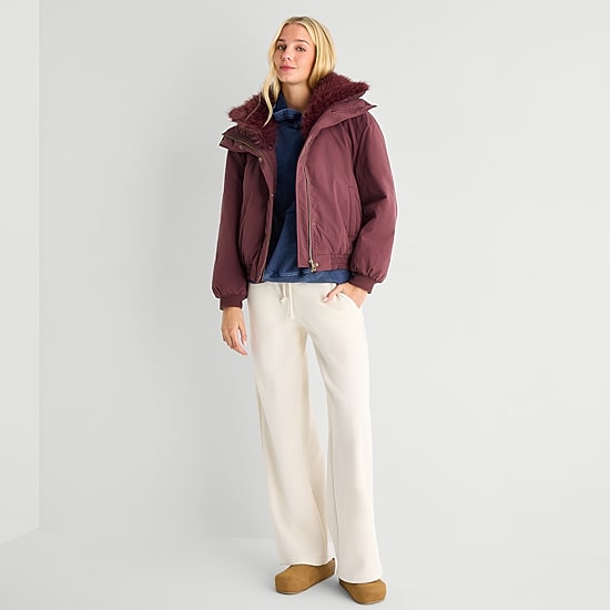 Arizona Womens Juniors Water Resistant Midweight Coat