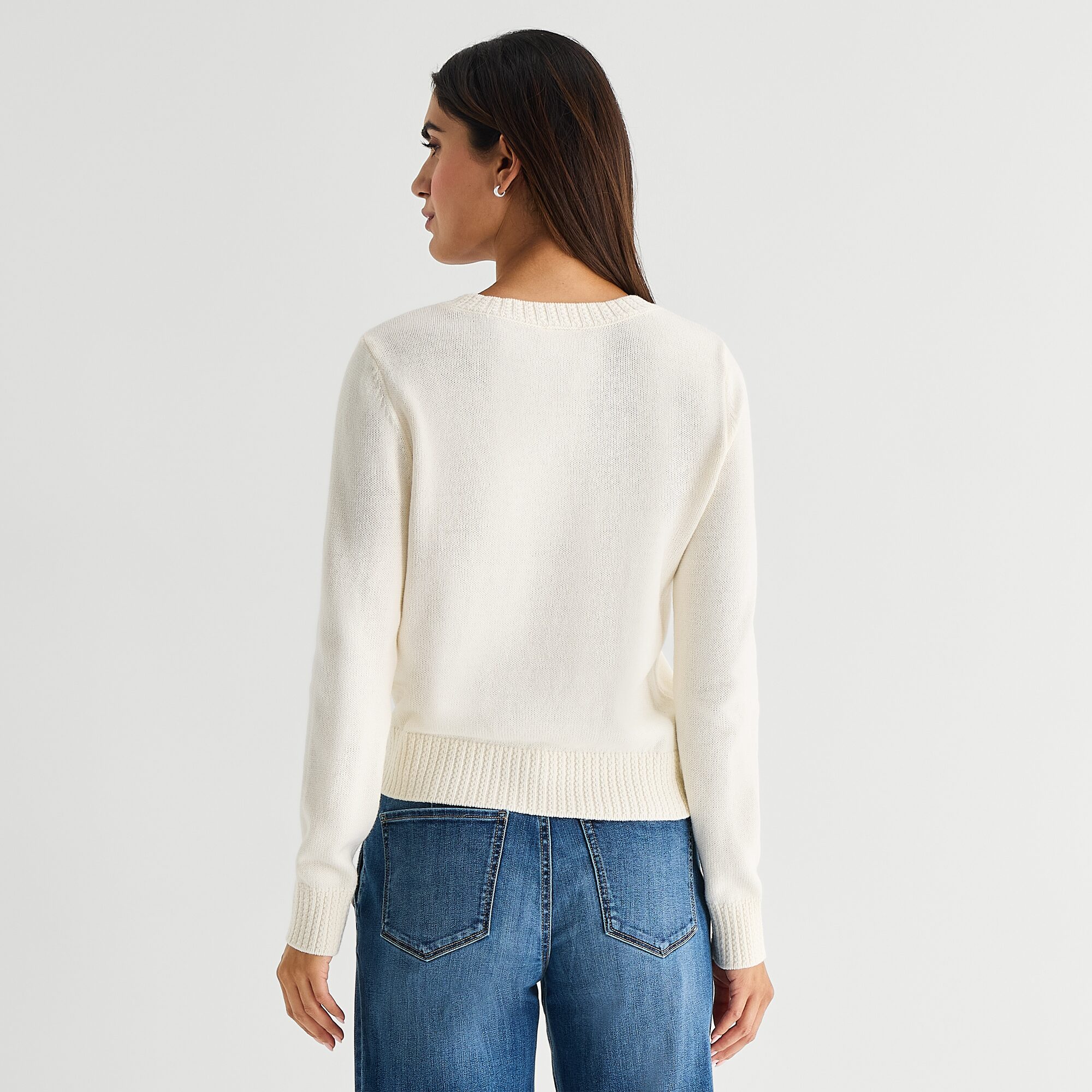 St. John's Bay Womens Crew Neck Long Sleeve Pullover Sweater