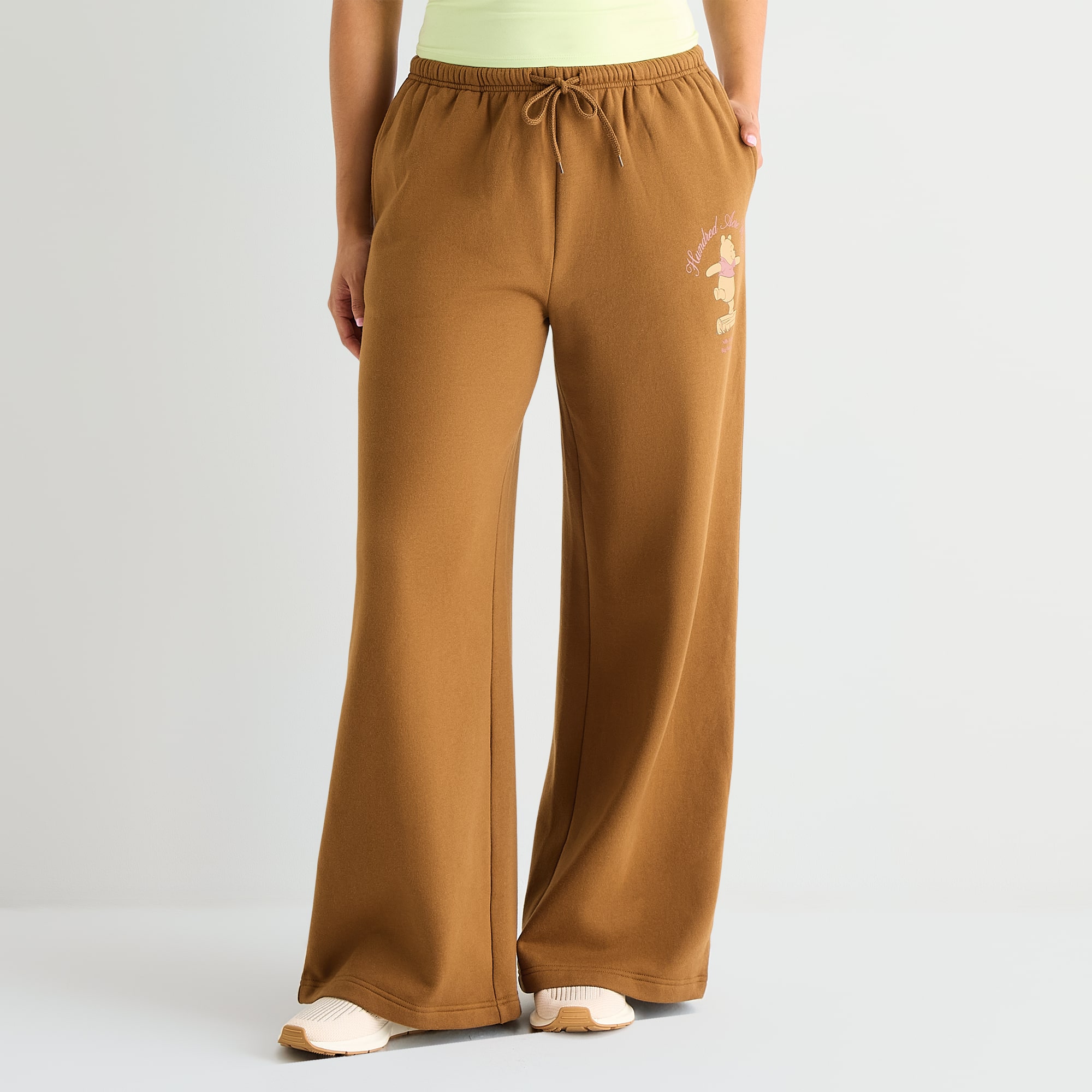 Winnie The Pooh Fleece Pant Womens Juniors Straight Sweatpant