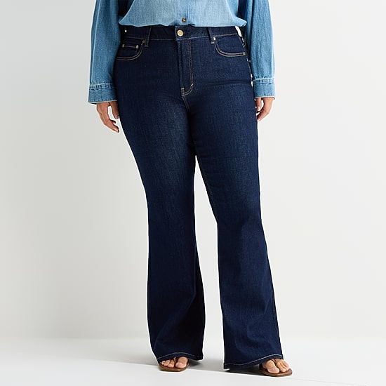 A.N.A Womens High Rise Flare Leg Jean
