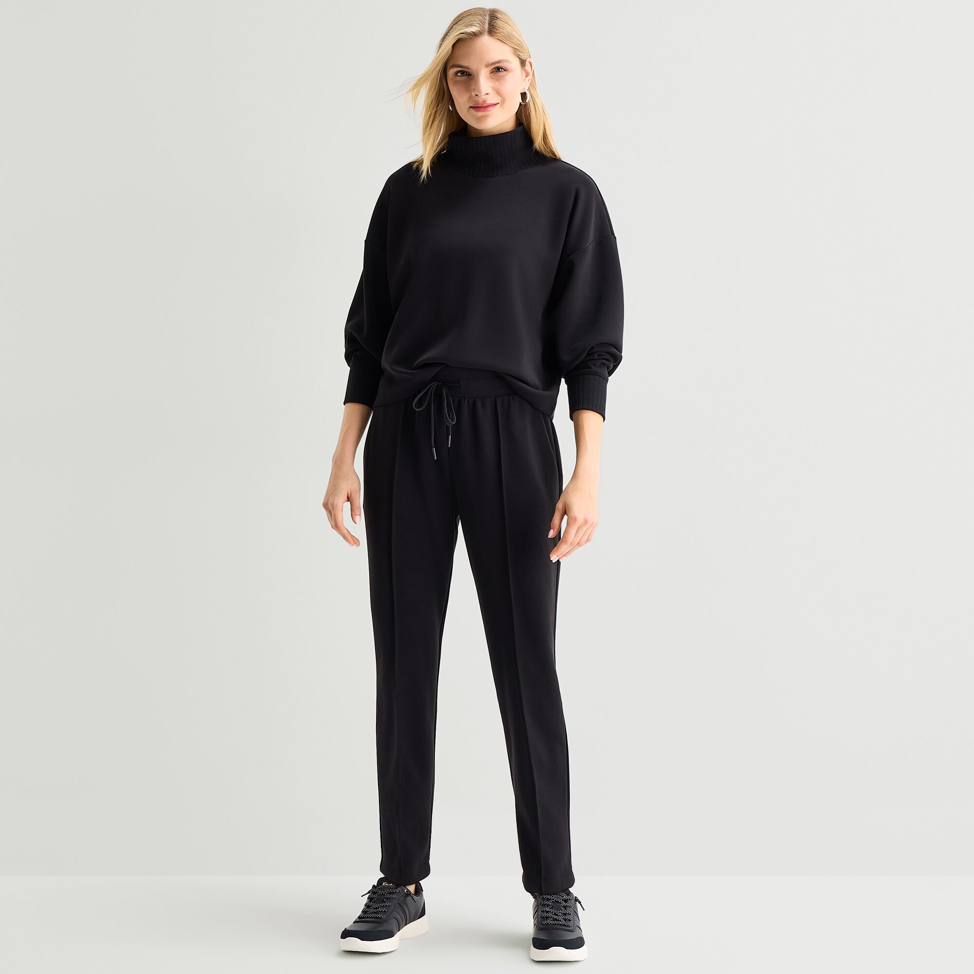 Stylus Womens Mock Neck Long Sleeve Pullover Sweater