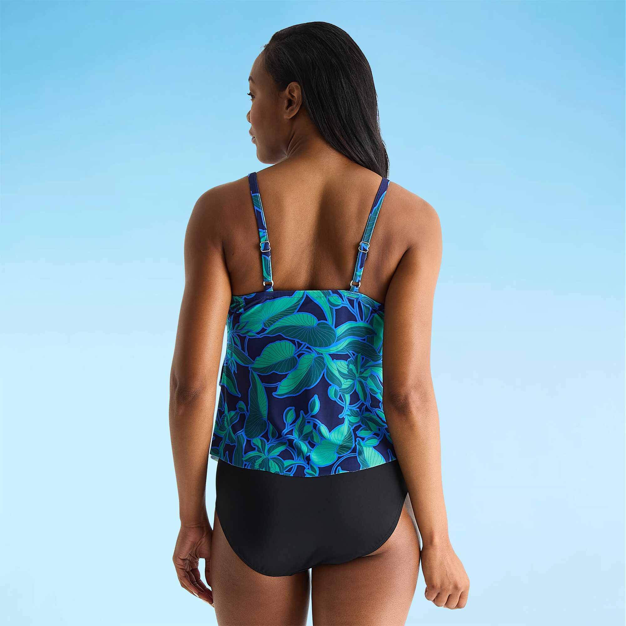 Trimshaper Womens Leaf Tankini Swimsuit Top