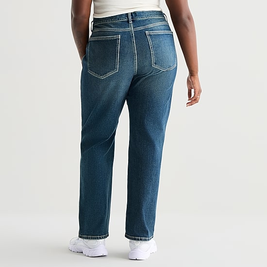 Arizona Womens Low Rise Straight Leg Jean