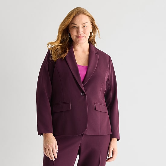 Liz Claiborne Kate Womens Plus Classic Fit Blazer