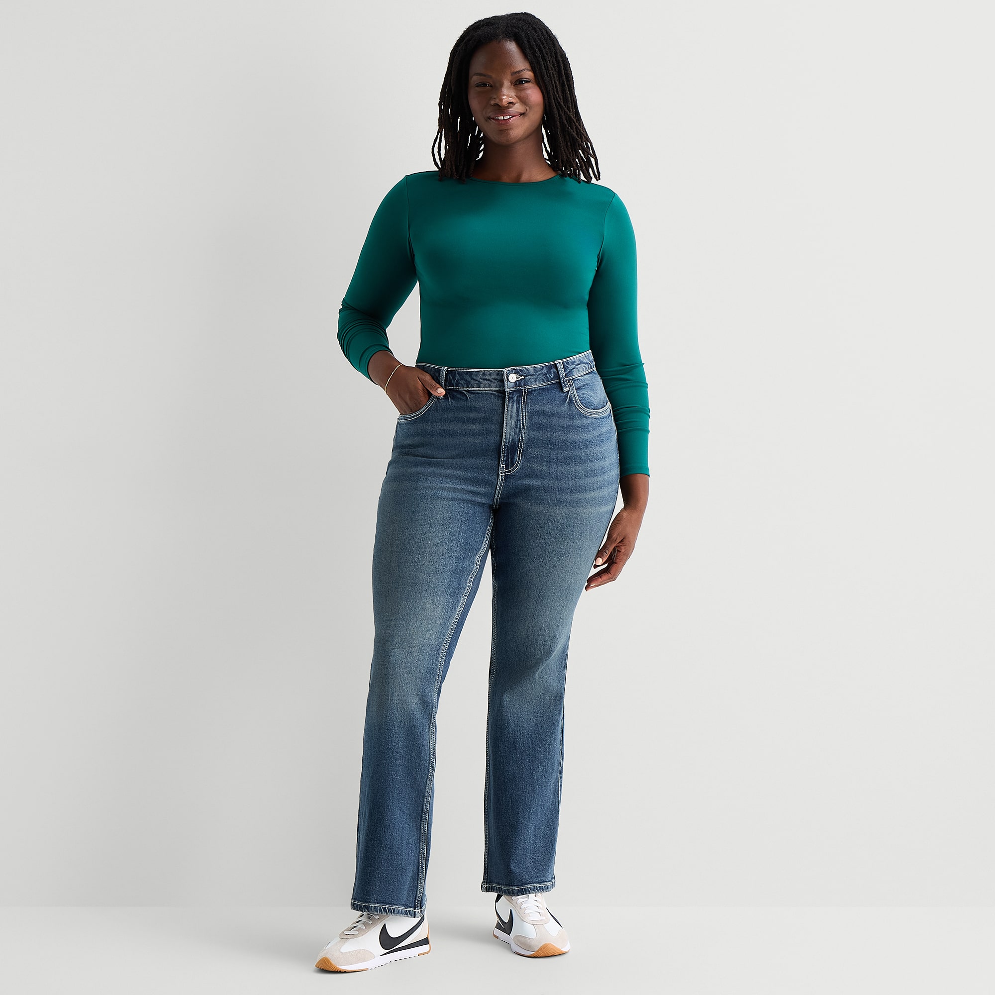 Arizona Womens Juniors Plus Low Rise Skinny Fit Jean