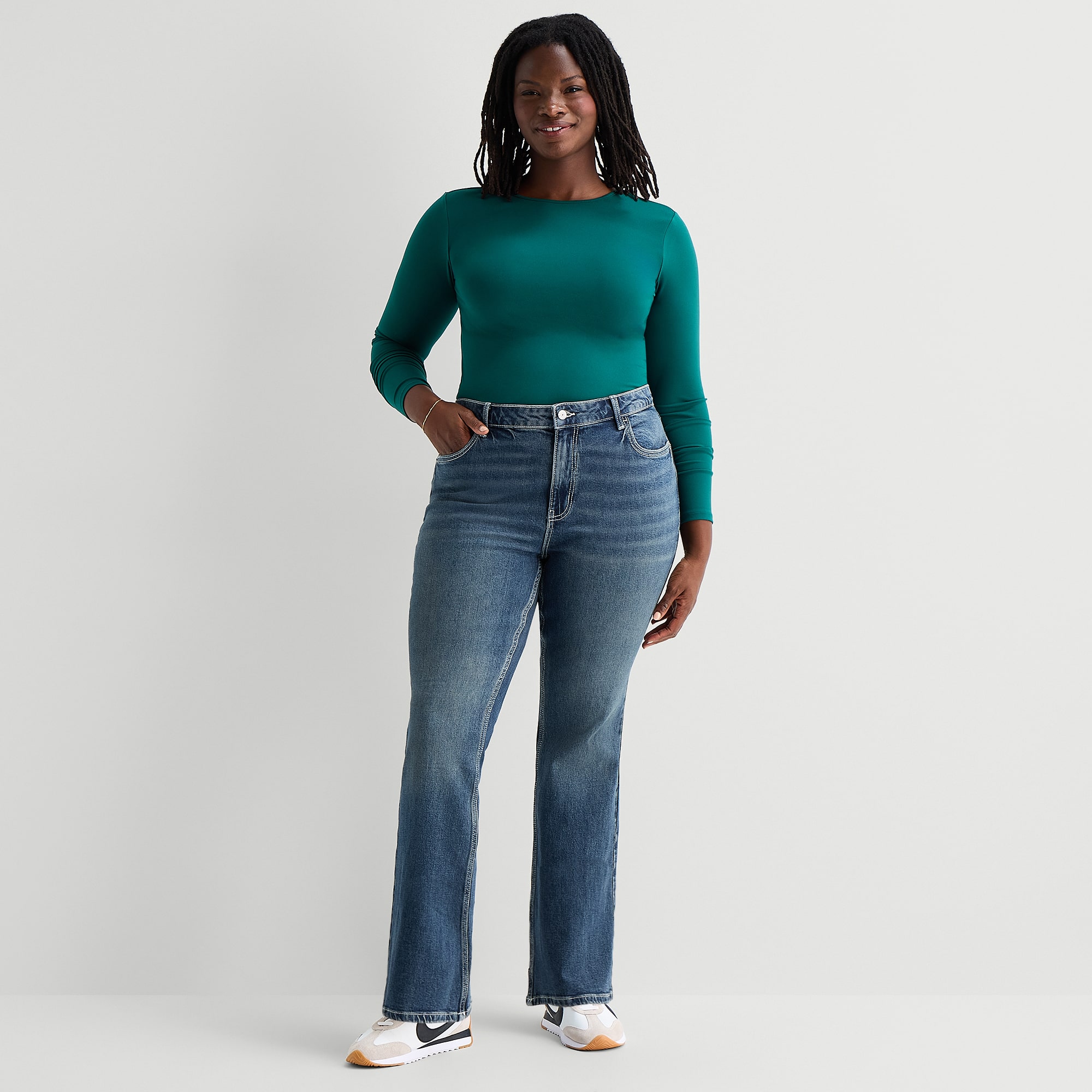 Arizona Womens Juniors Plus Low Rise Skinny Fit Jean