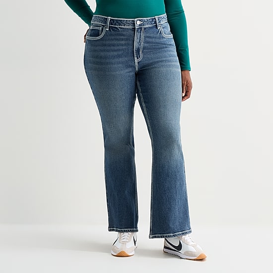 Arizona Womens Juniors Plus Low Rise Skinny Fit Jean