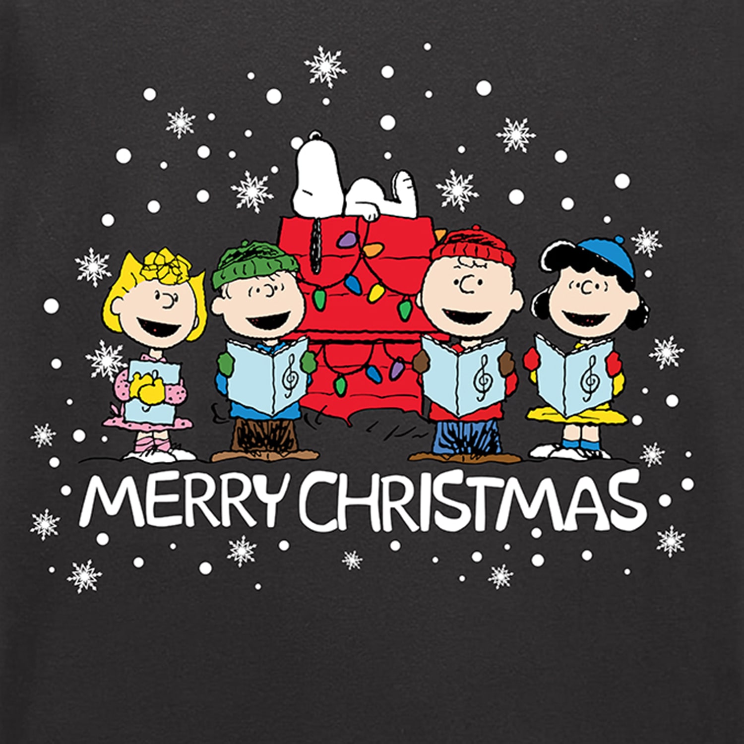Mens Crew Neck Short Sleeve Regular Fit Peanuts Graphic T-Shirt