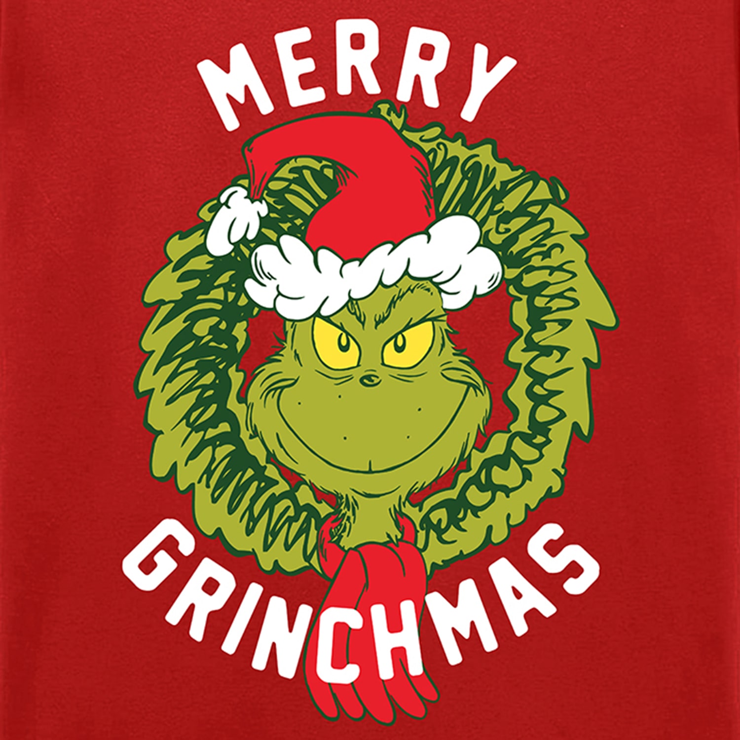 Mens Crew Neck Short Sleeve Classic Fit Grinch Big and Tall Graphic T-Shirt