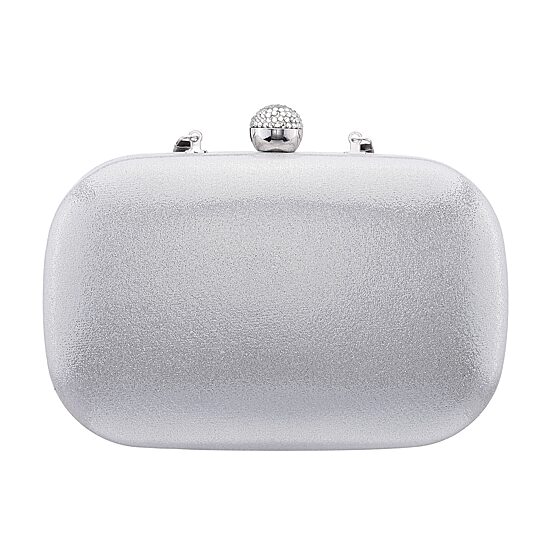 N By Nina Roux Crystal Cord Handle Satin Evening Bag