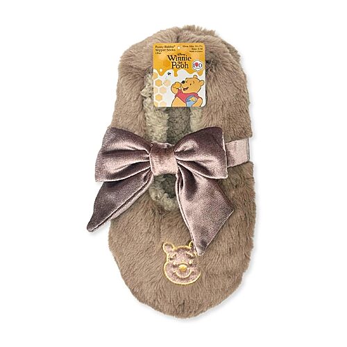 Licensed Properties Womens Multi-pack 1 Pair Winnie The Pooh Slipper Socks In Brown