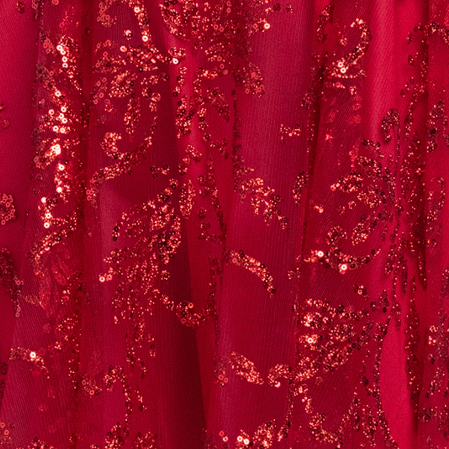Lilli Asher Womens Juniors Scoop Neck Sleeveless Sequin Fit + Flare Dress