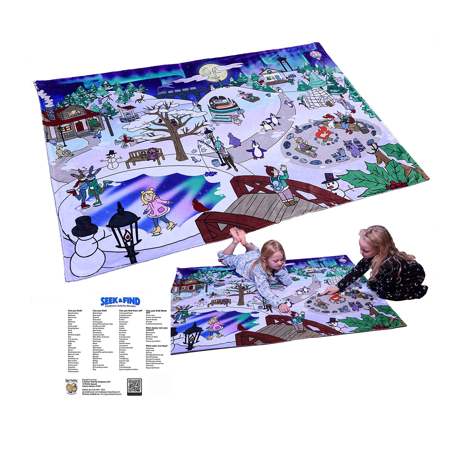 3 Stories Trading Company Fun Time With Grandma Seek And Find 2-pc. Blanket