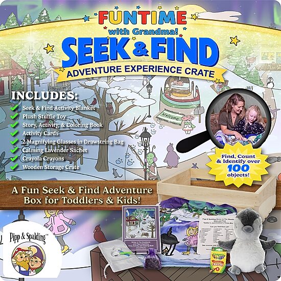 3 Stories Trading Company Fun Time With Grandma Seek And Find Experience Crate Unisex 18-pc. Baby Gift Set