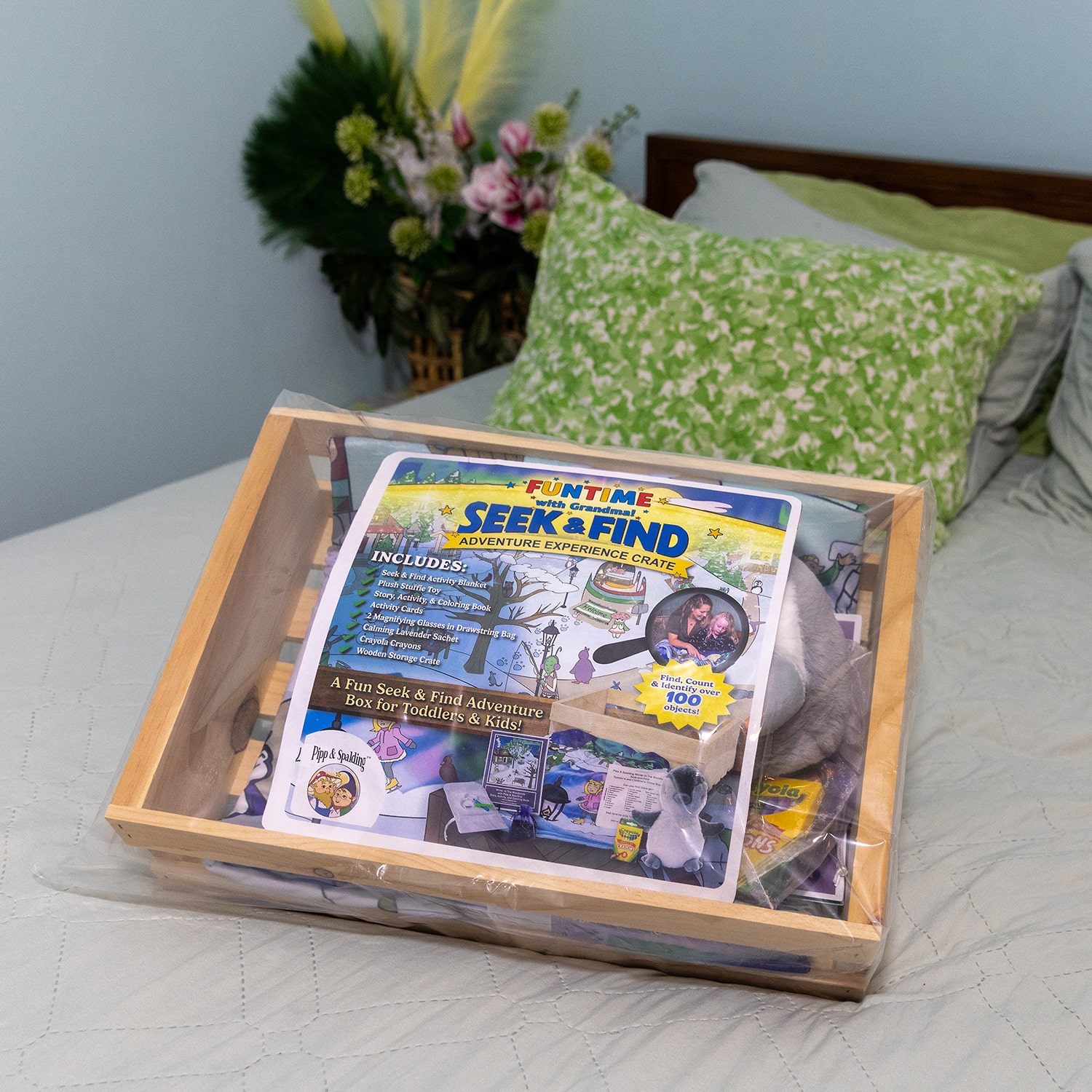 3 Stories Trading Company Fun Time With Grandma Seek And Find Experience Crate Unisex 18-pc. Baby Gift Set