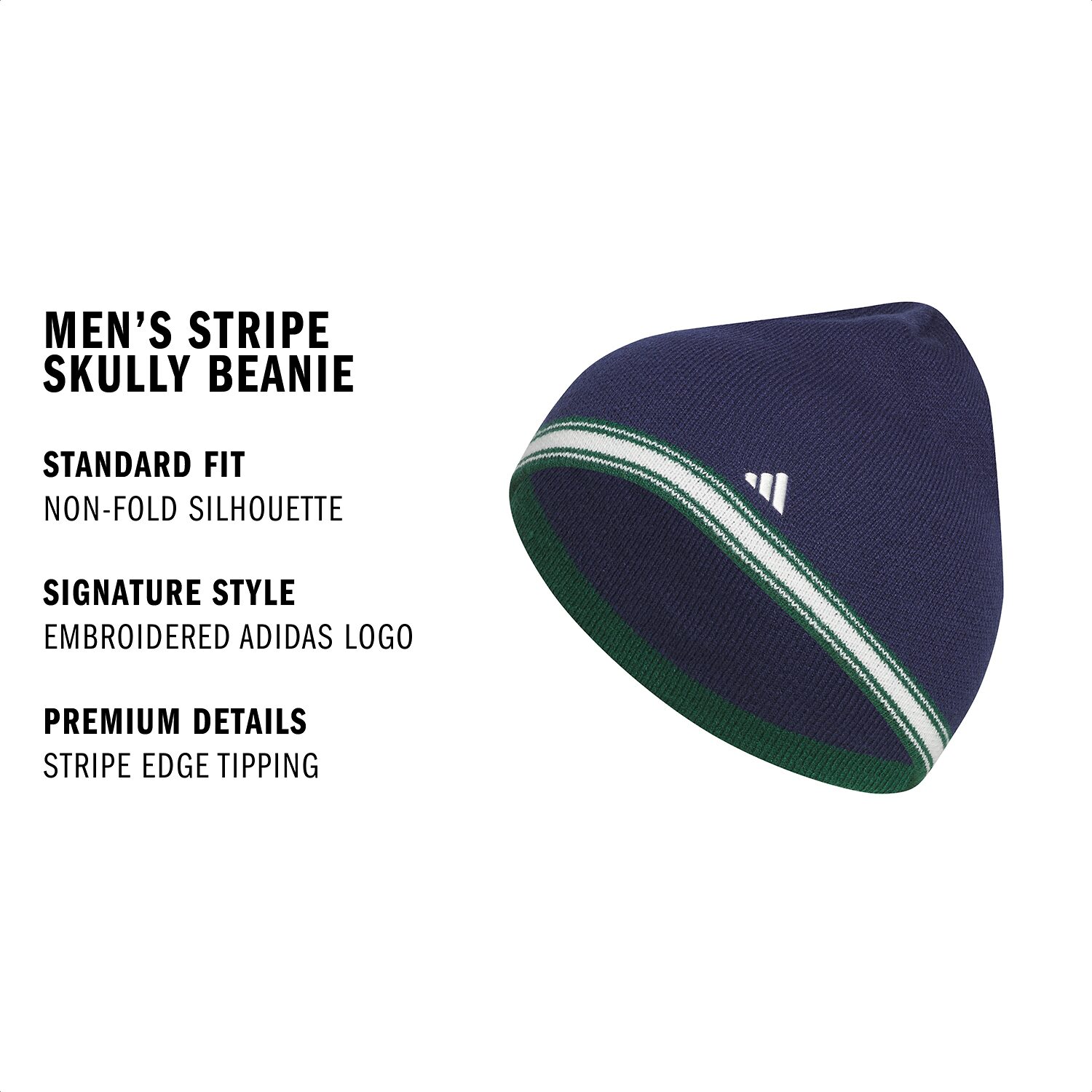 adidas Stripe Skully Mens Beanie