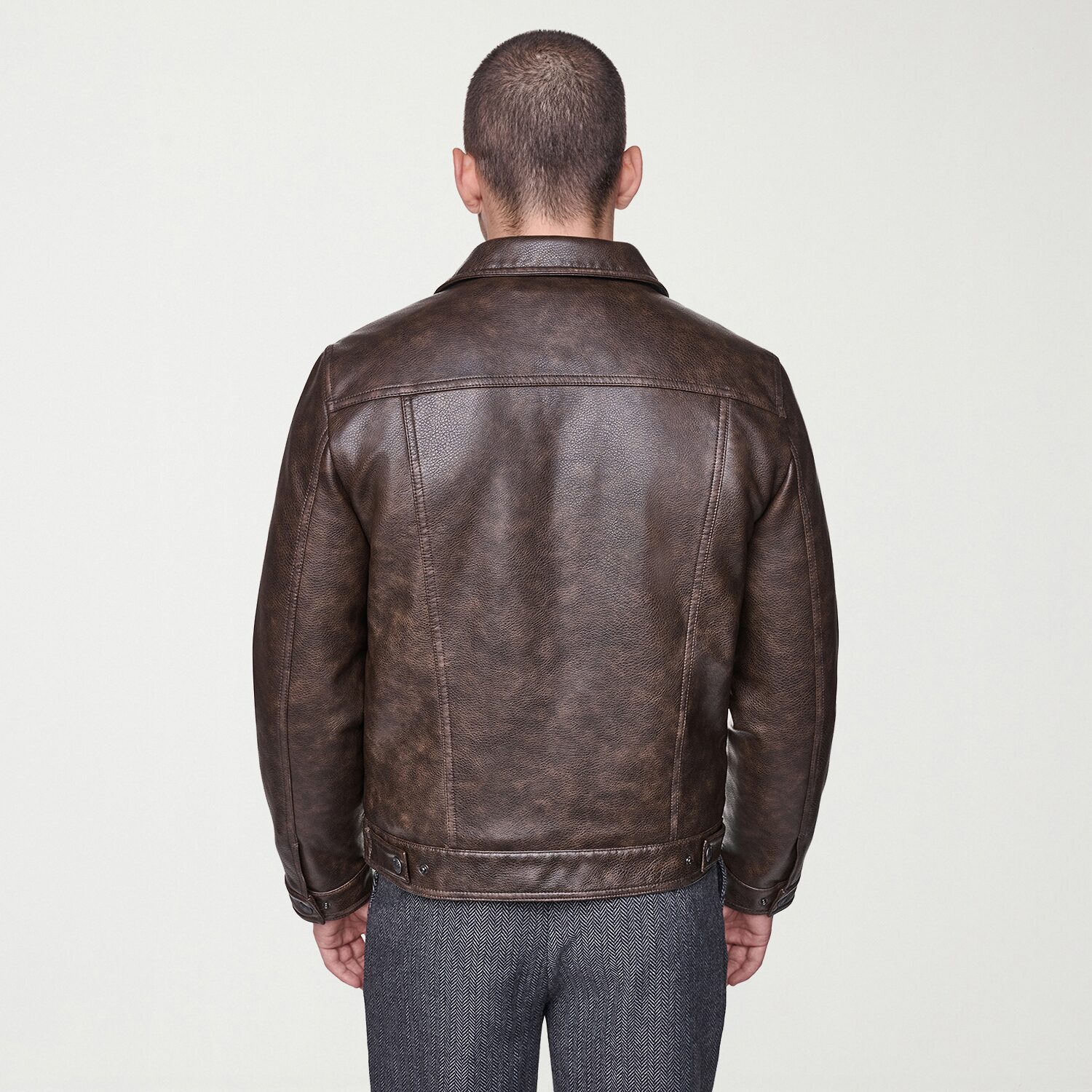 Levi's® Mens Midweight Faux Leather Trucker Jacket