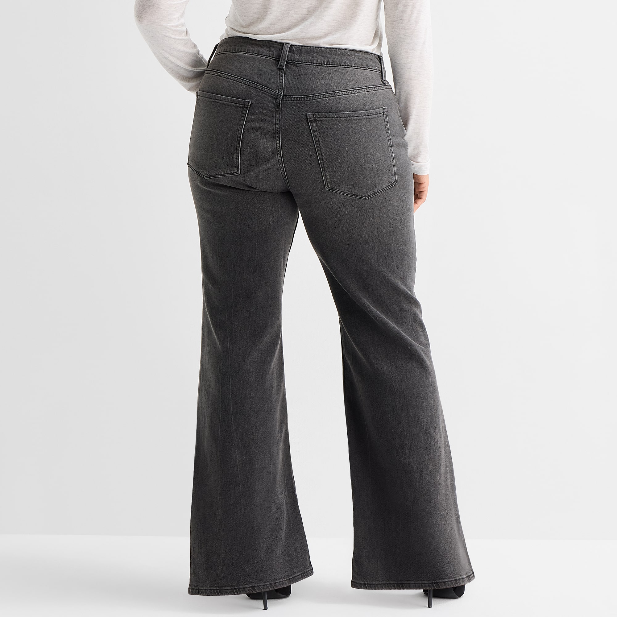 Ashley Graham Women's Plus Denim Flare Jean