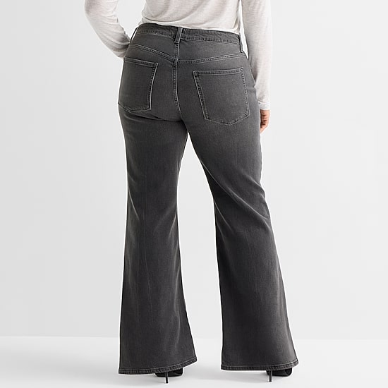Ashley Graham Women's Plus Denim Flare Jean