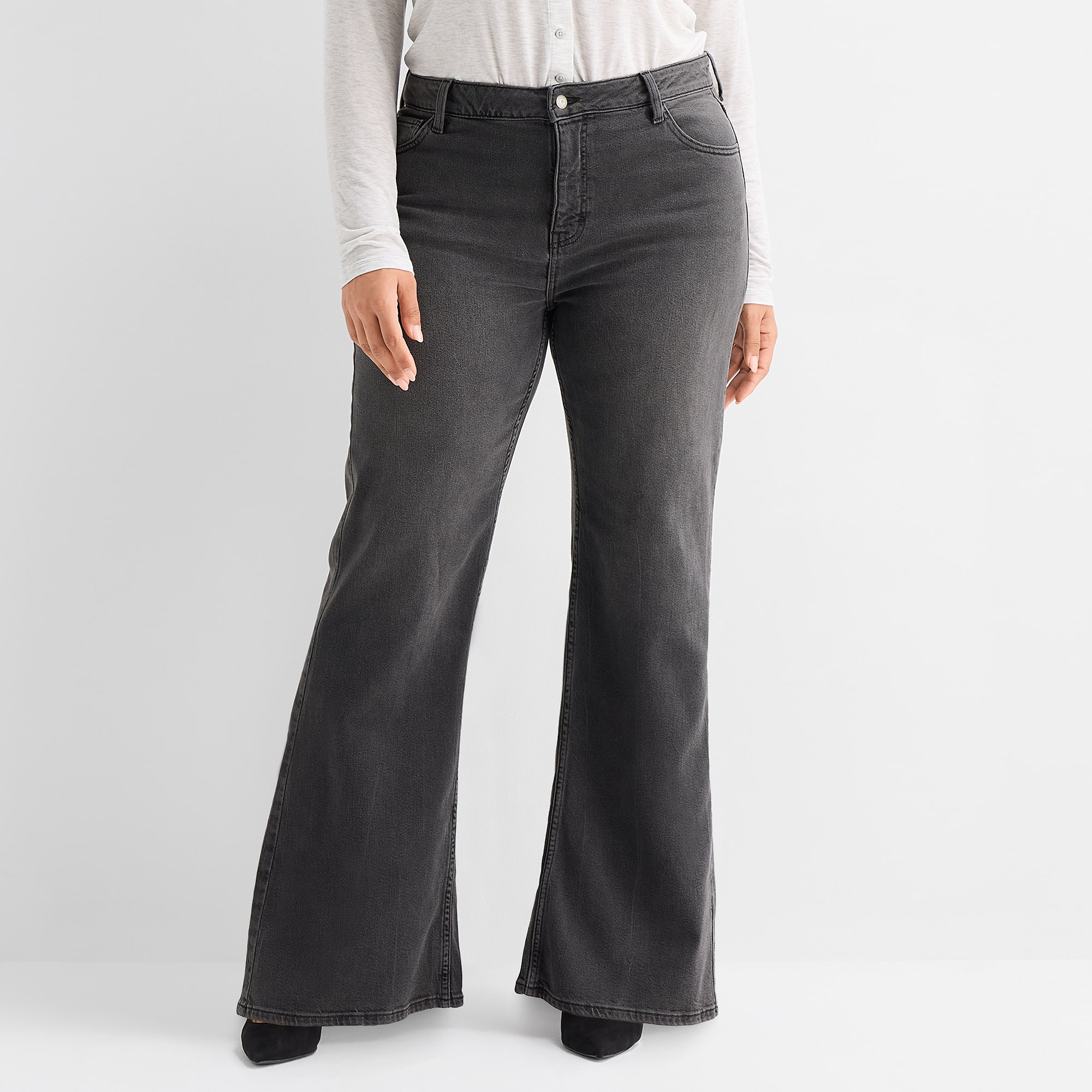 Ashley Graham Women's Plus Denim Flare Jean