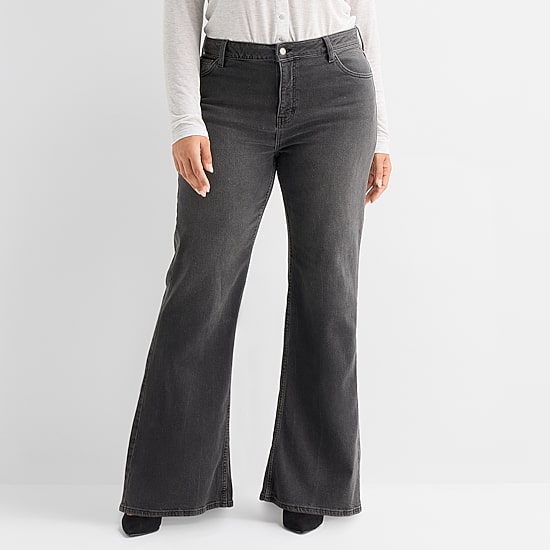 Ashley Graham Women's Plus Denim Flare Jean