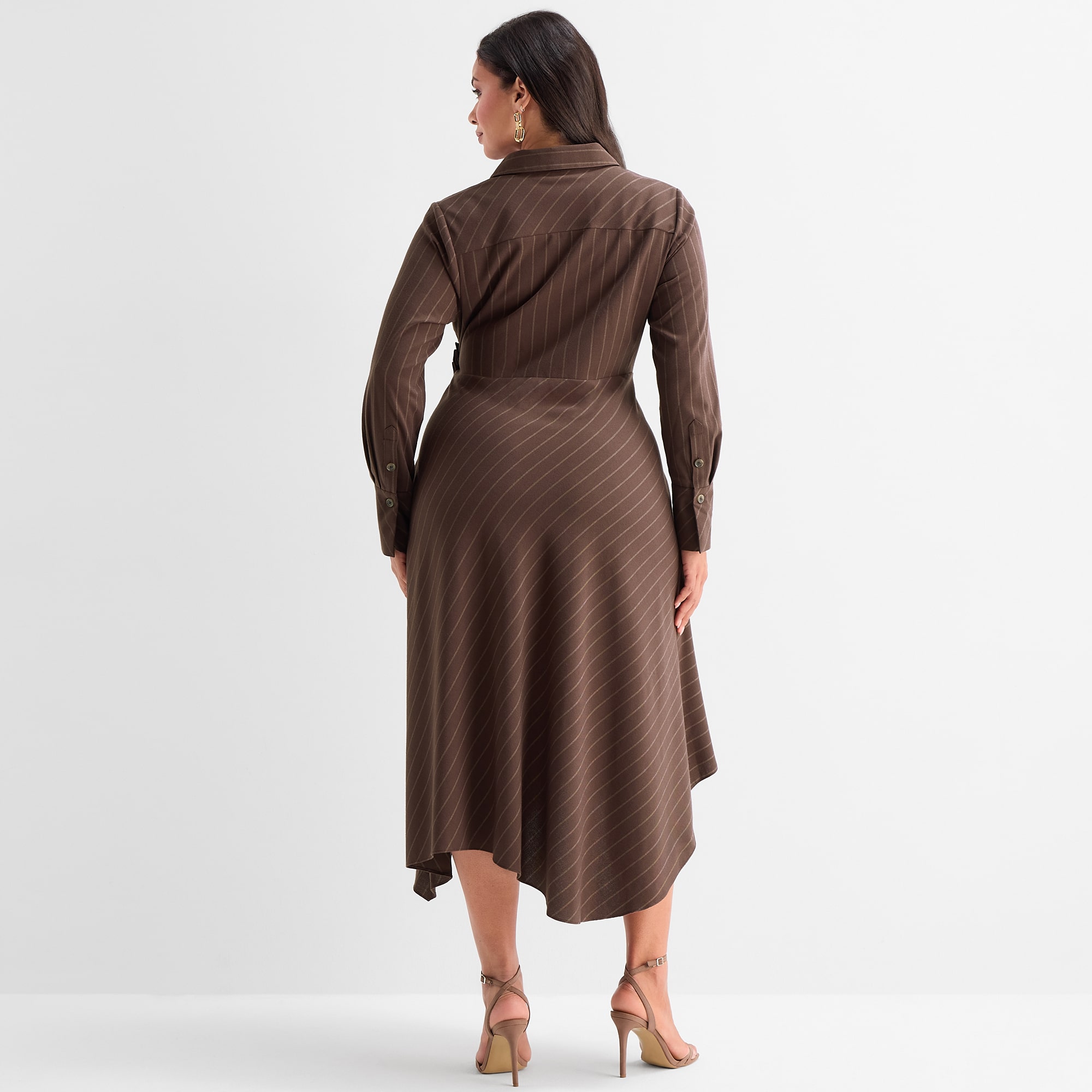 Ashley Graham Womens Plus Long Sleeve Fitted Animal Bodycon Dress