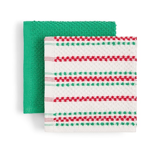 North Pole Trading Co. Holiday Nostalgic Stripe 4-pc. Dish Cloth Set